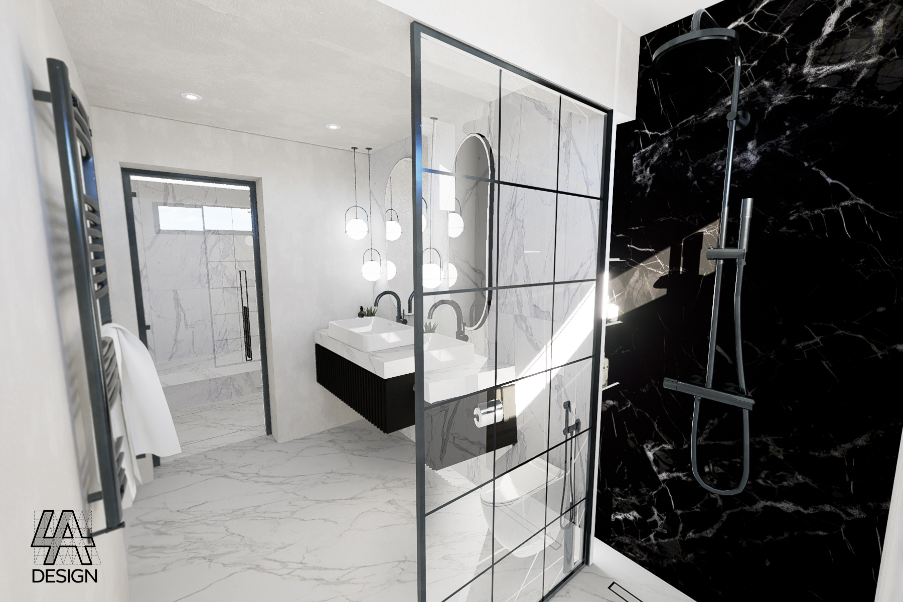 Bathroom with steam room - 124