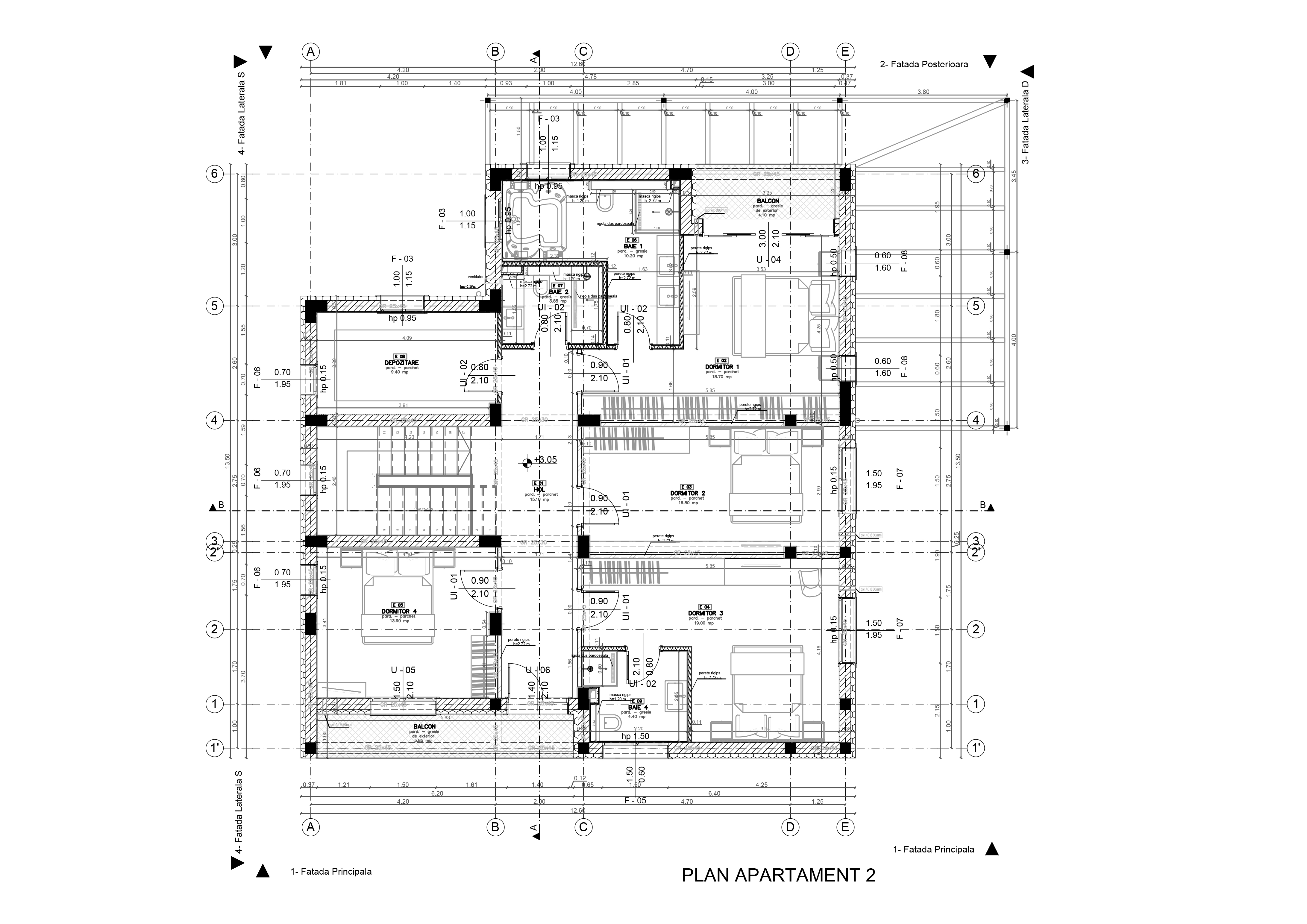 Locuinta unifamiliala - desene tehnice - 164