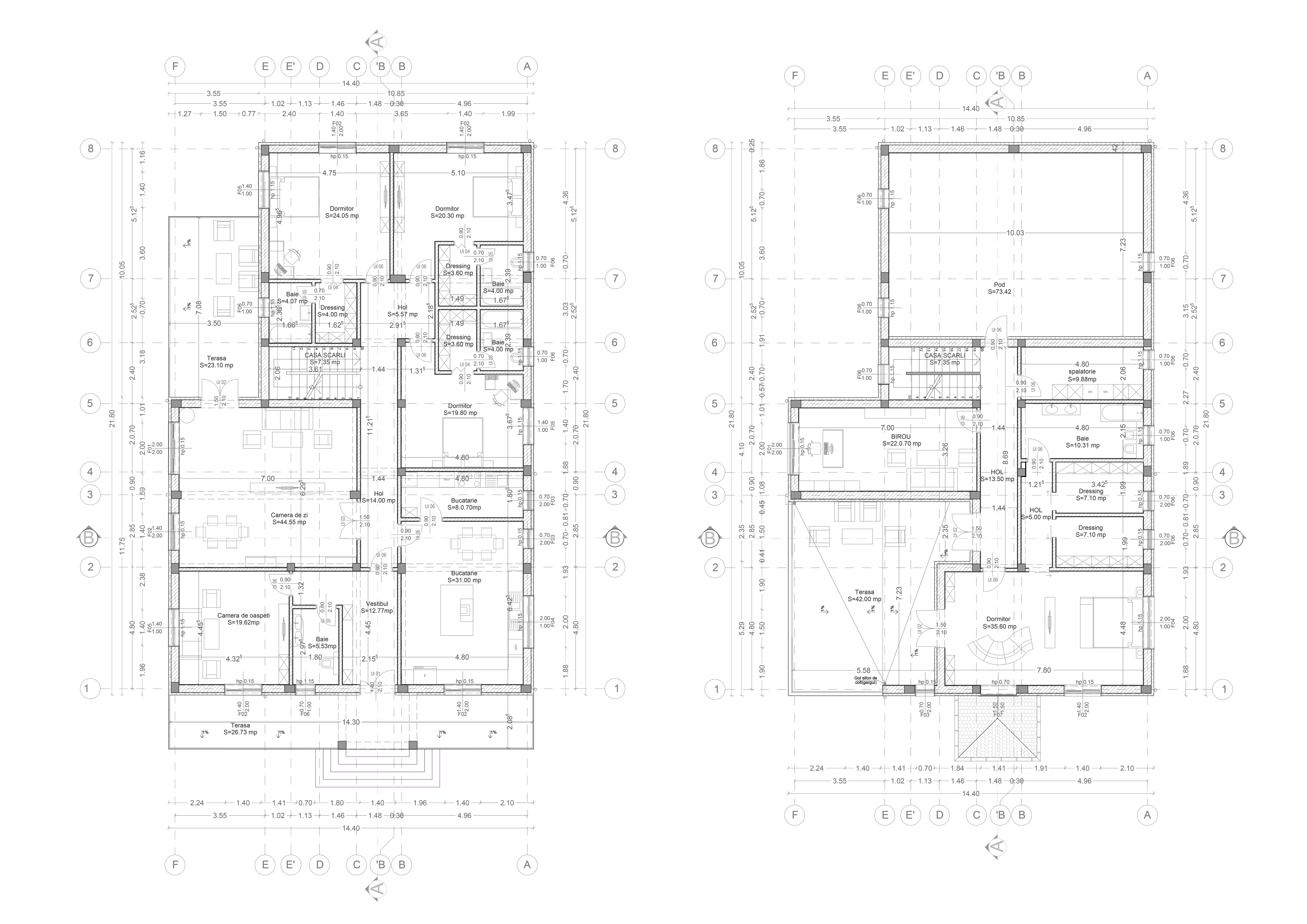 Locuinta unifamiliala P+M - desene tehnice - 172