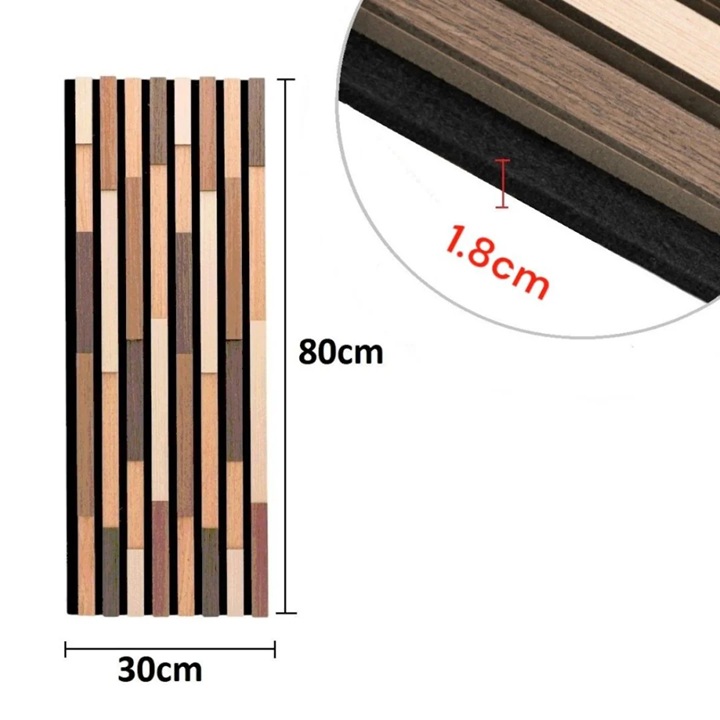 Riflaj Acustic din MDF si Pâslă Multicolor D6779 - 217