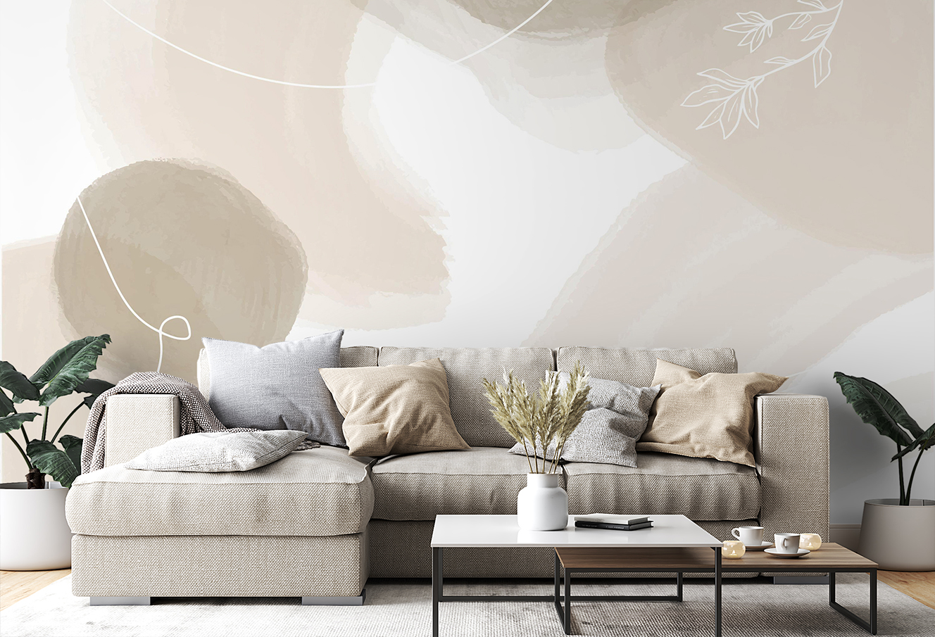 Fototapet - Beige waves II