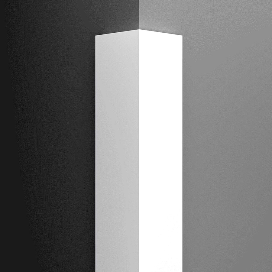 Coltar decorativ duropolimer, interior, alb, latime 22.2 mm